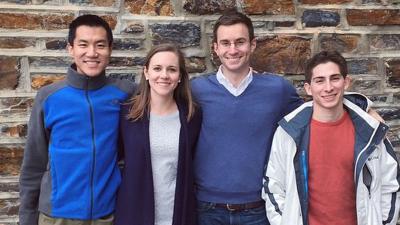 From left to right: Tianhe "Cheng" Zhang, Meredith McGee, David Brocker, and Bryan Howell